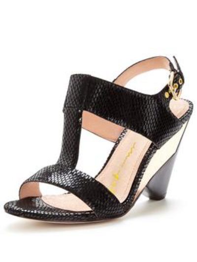 Moda In Pelle Cecilia Gold Trim Wedge Sandal